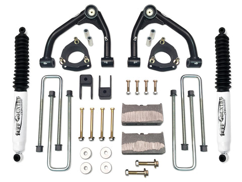 4 Inch Lift Kit 14-18 Silverado/Sierra 1500 4WD w/ SX8000 Shocks Fits Models with Aluminum OE Upper Control Arms or Stamped 2 Piece Steel Arms Tuff Country