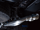 AWE 0FG Exhaust with BashGuard for 3rd Gen Tacoma - Dual Diamond Black Tips