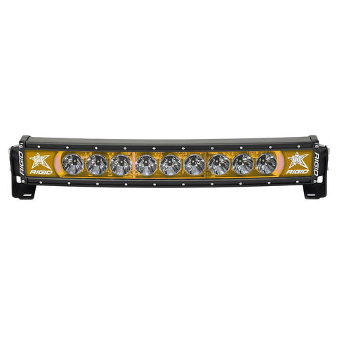 20 Inch LED Light Bar Single Row Curved Amber Backlight Radiance Plus RIGID Industries