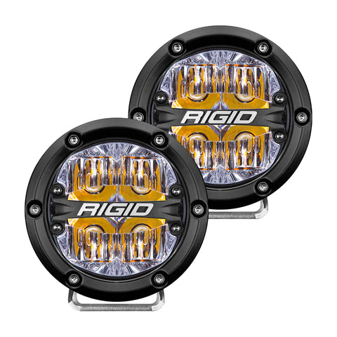 360-Series 4 Inch Led Off-Road Drive Beam Amber Backlight Pair RIGID Industries