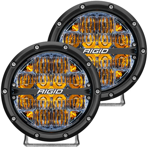 360-Series 6 Inch Led Off-Road Drive Beam Amber Backlight Pair RIGID Industries