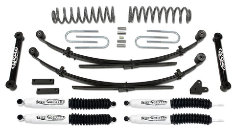 3.5 Inch Lift Kit 87-01 Jeep Cherokee with Rear Leaf Springs w/ SX8000 Shocks Tuff Country