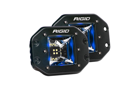 Scene Blue Backlight Flush Mount Pair Radiance RIGID Industries