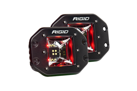 Scene Red Backlight Flush Mount Pair Radiance RIGID Industries