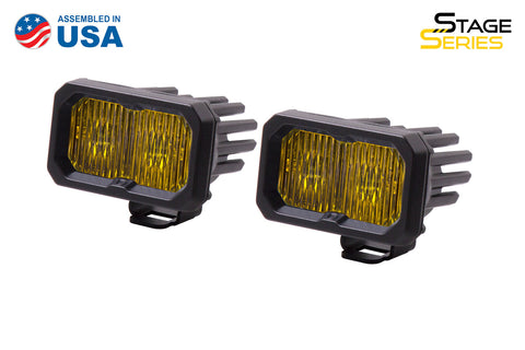 Stage Series 2 Inch LED Pod, Sport Yellow Fog Standard ABL Pair