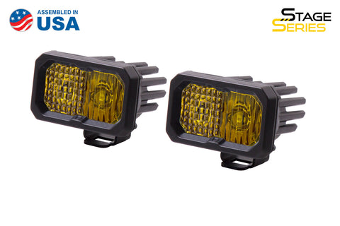 Stage Series 2 Inch LED Pod, Sport Yellow Combo Standard ABL Pair
